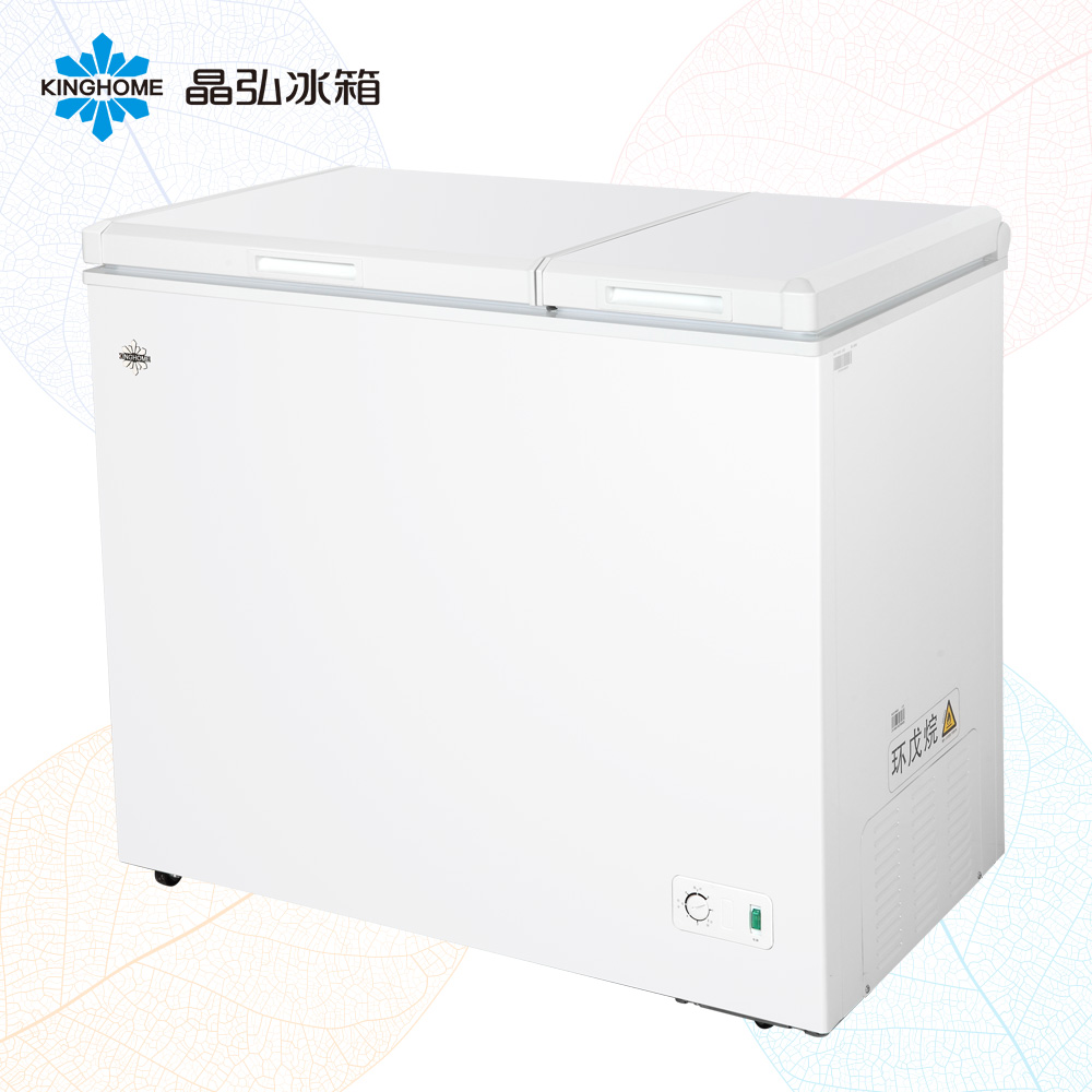 晶弘bcd-165d2白色 双温冰柜