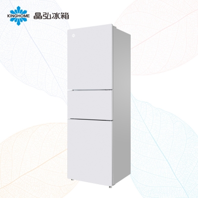 晶弘BCD-220TG3三门冰箱冰晶白/浮光金  直冷