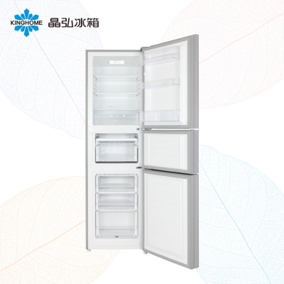 晶弘BCD-220TG3三门冰箱冰晶白/浮光金  直冷